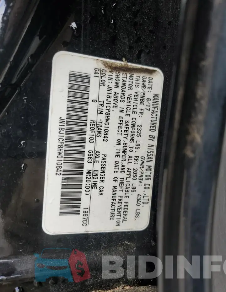 JN1BJ1CP8HW010842 Photo# 12