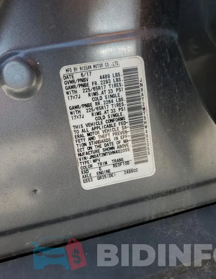 JN8AT2MT5HW402055 Photo# 13