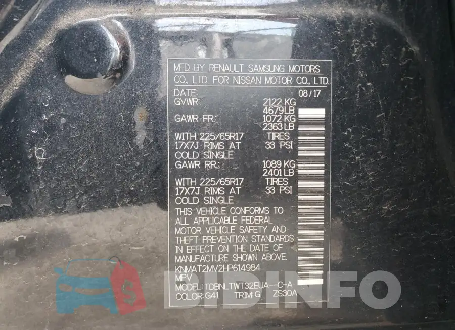 KNMAT2MV2HP614984 Photo# 13