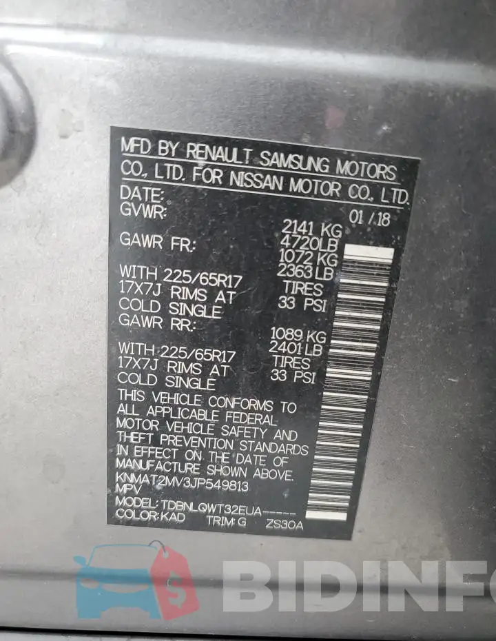 KNMAT2MV3JP549813 Photo# 14