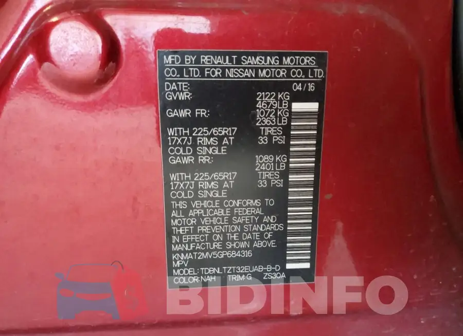 KNMAT2MV5GP684316 Photo# 13