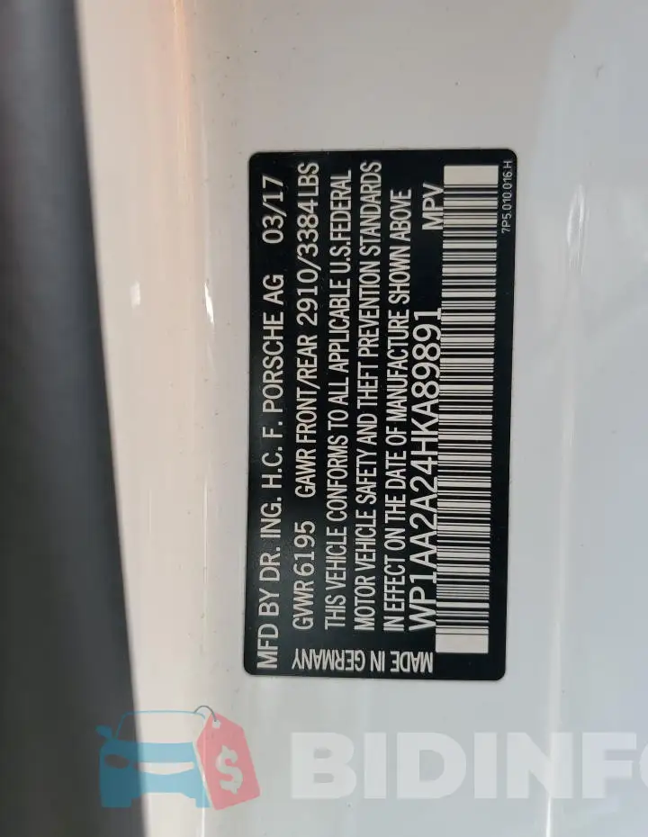 WP1AA2A24HKA89891 Photo# 12