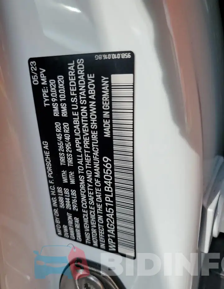 WP1AG2A51PLB40569 Photo# 13