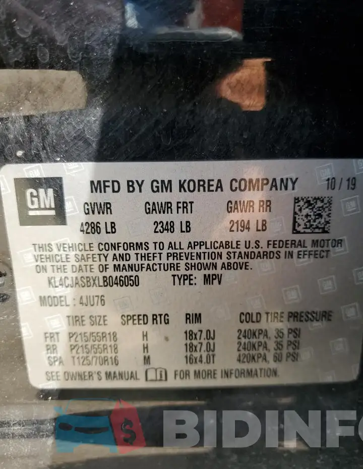 KL4CJASBXLB046050 Photo# 12