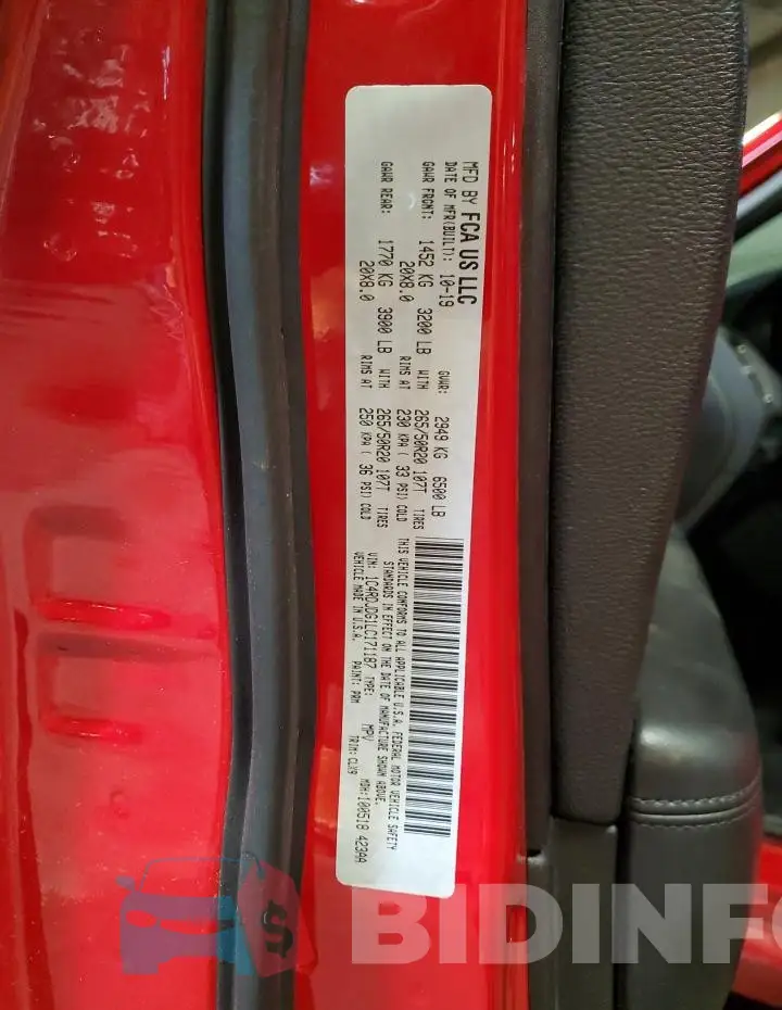 1C4RDJDG1LC171187 Photo# 13