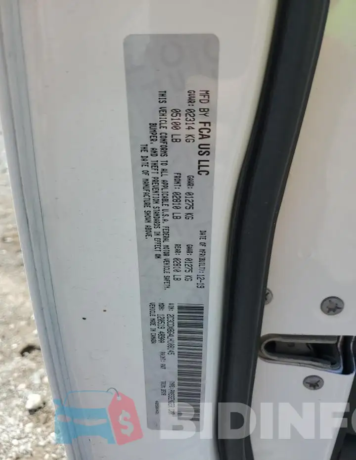 2C3CDXBG4LH108145 Photo# 12