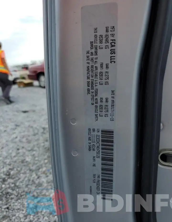 2C3CDXCT4KH756126 Photo# 12
