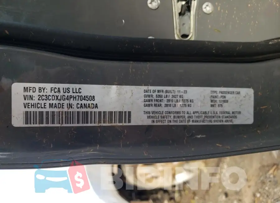2C3CDXJG4PH704508 Photo# 12