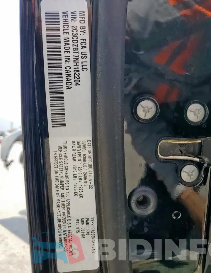 2C3CDZBT7NH182204 Photo# 12