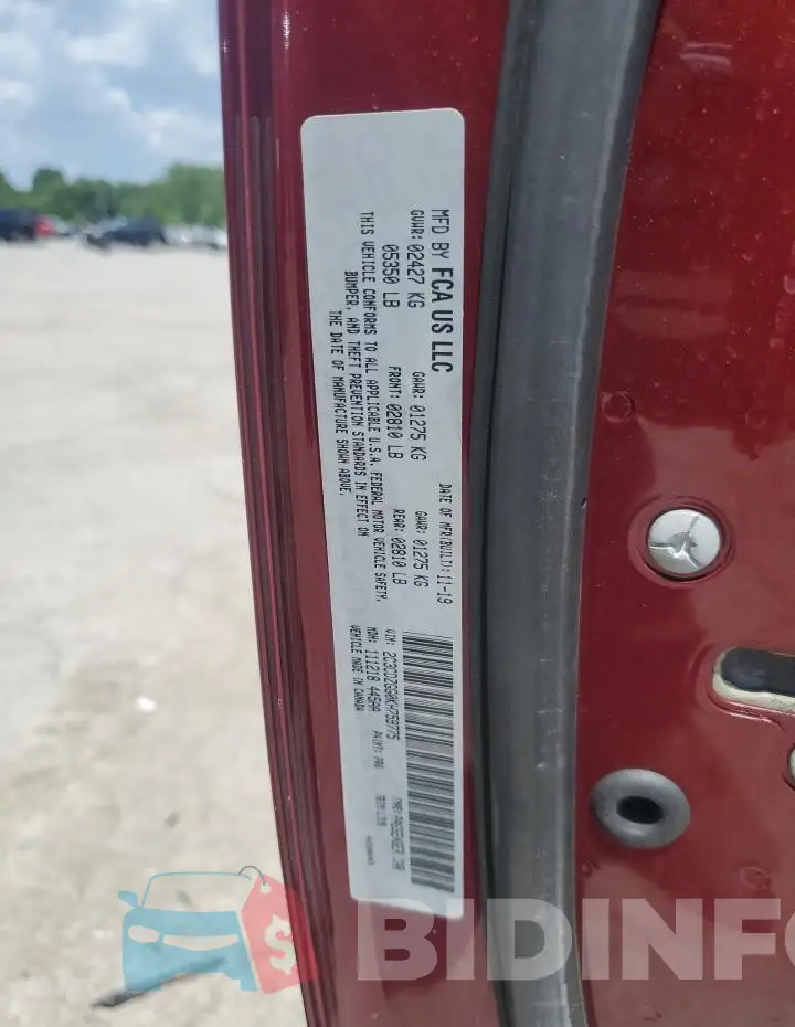 2C3CDZGG0KH759775 Photo# 12