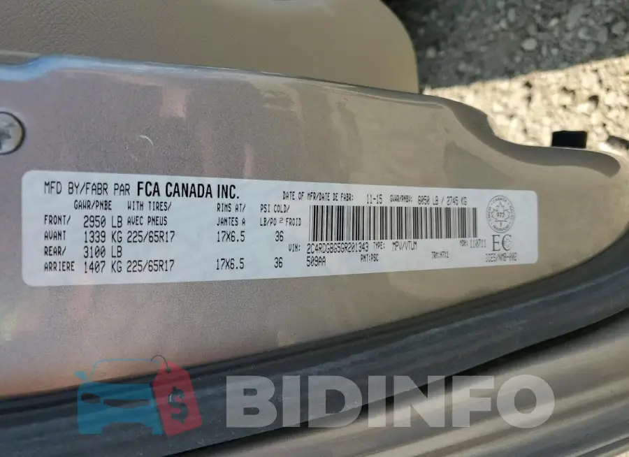 2C4RDGBG5GR201343 Photo# 13