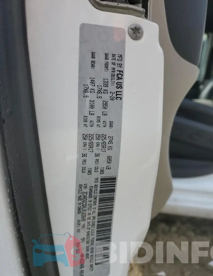 2C4RDGCGXLR183608 Photo# 13
