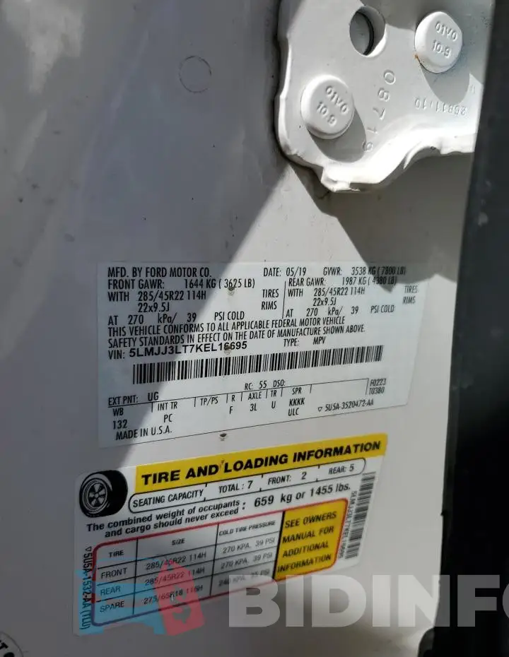 5LMJJ3LT7KEL16695 Photo# 13