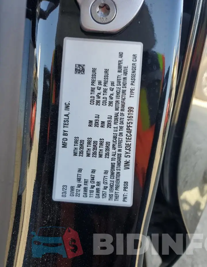 5YJ3E1EC4PF516199 Photo# 12