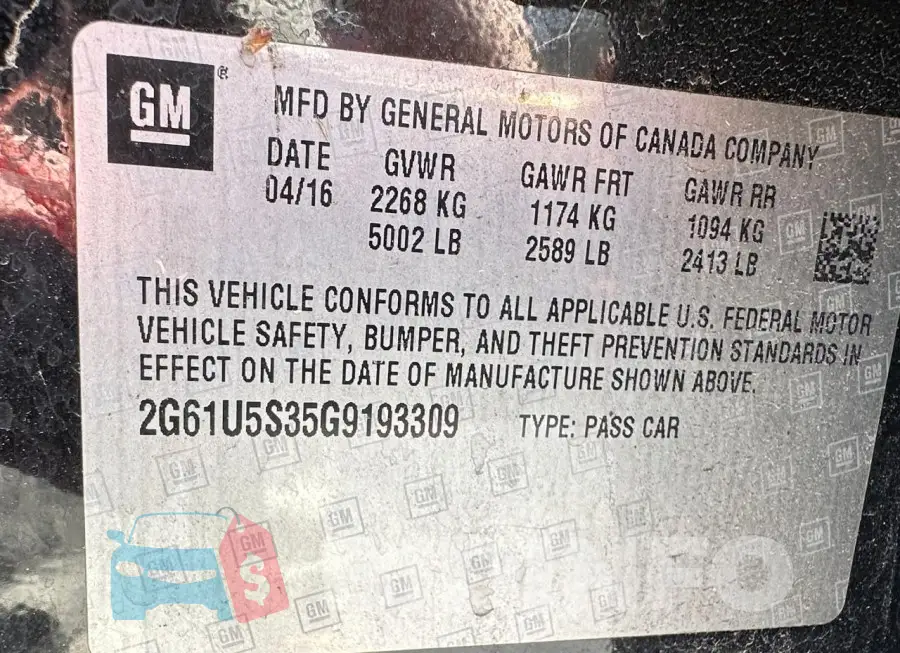 2G61U5S35G9193309 Photo# 10