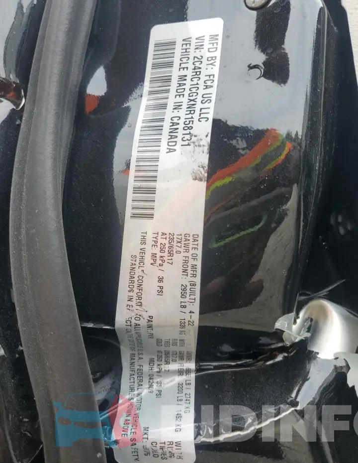 2C4RC1CGXNR158131 Photo# 13