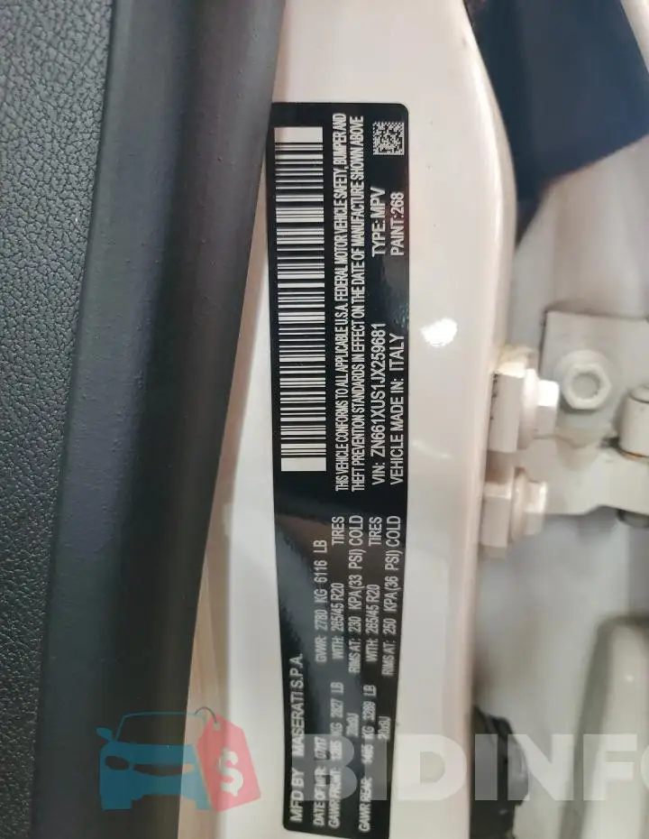 ZN661XUS1JX259681 Photo# 13