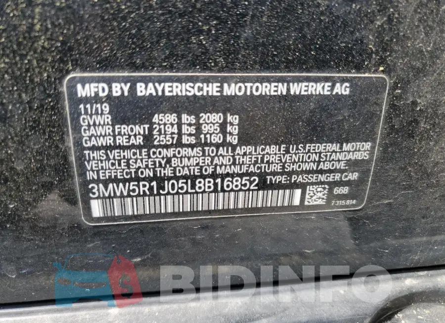 3MW5R1J05L8B16852 Photo# 12