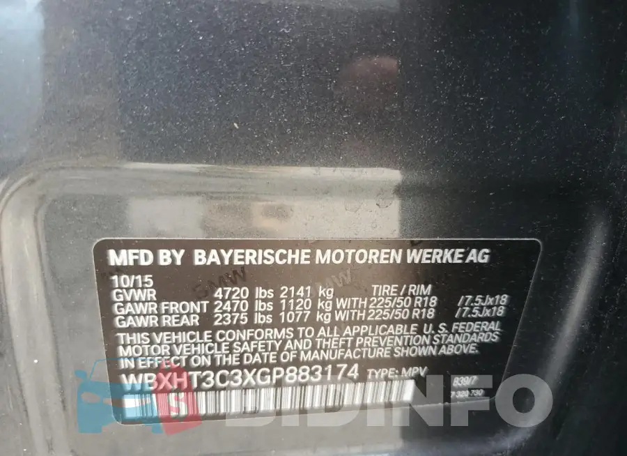 WBXHT3C3XGP883174 Photo# 13