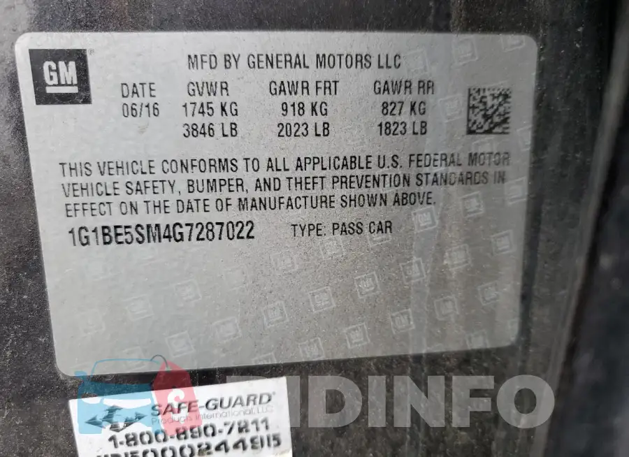 1G1BE5SM4G7287022 Photo# 12
