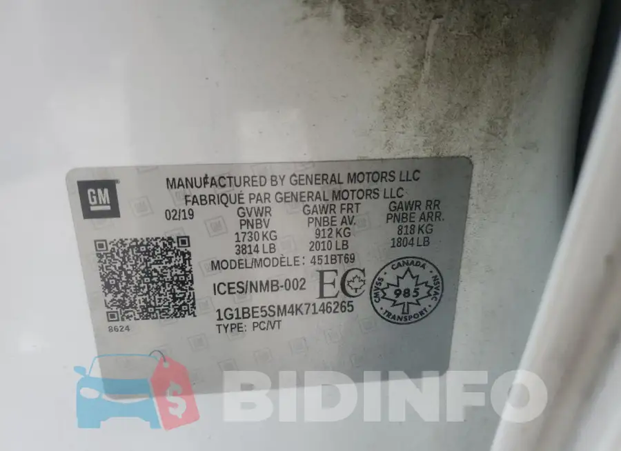 1G1BE5SM4K7146265 Photo# 12