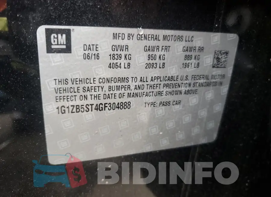 1G1ZB5ST4GF304888 Photo# 12