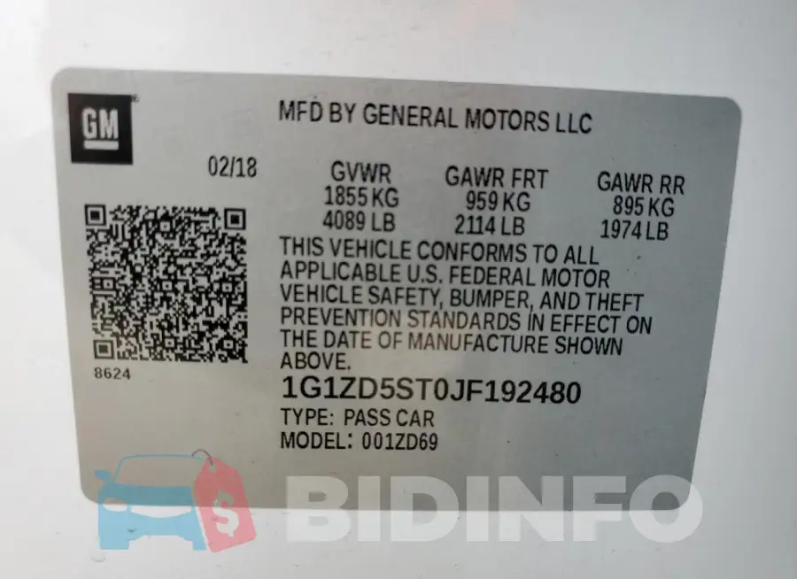 1G1ZD5ST0JF192480 Photo# 12