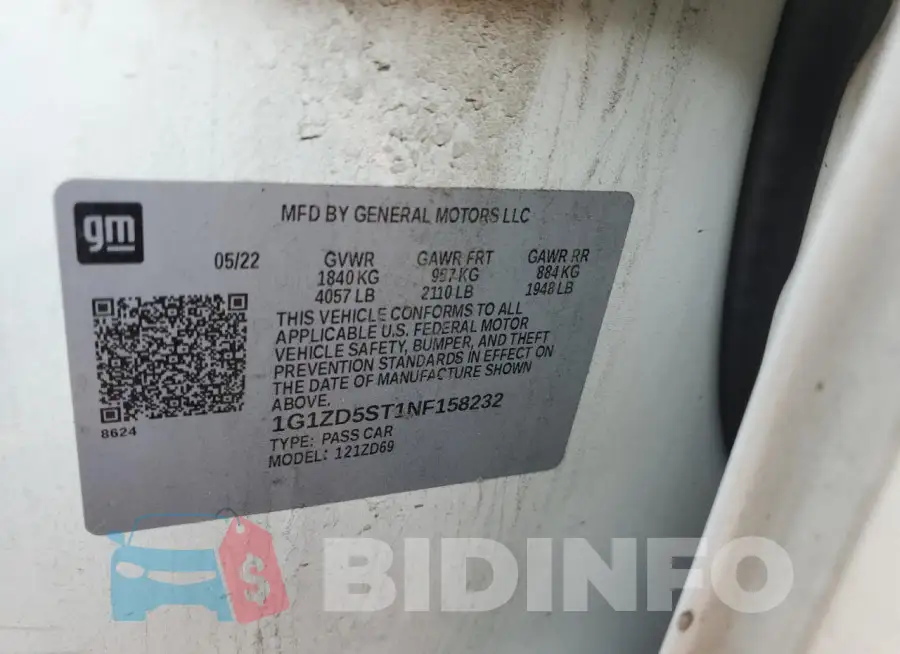 1G1ZD5ST1NF158232 Photo# 12