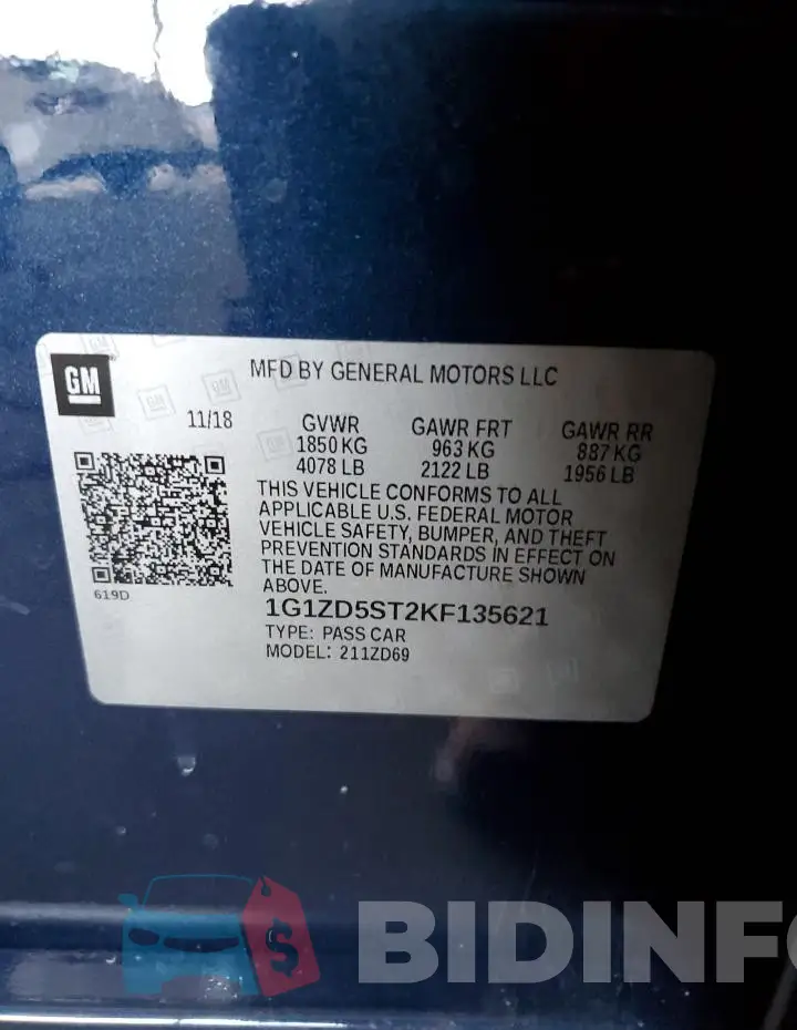 1G1ZD5ST2KF135621 Photo# 12