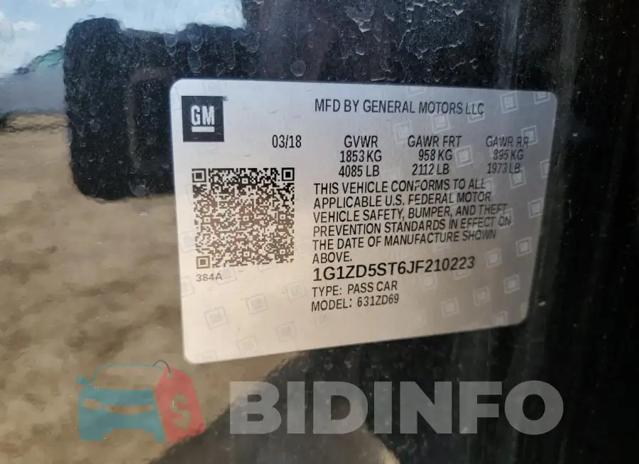 1G1ZD5ST6JF210223 Photo# 13