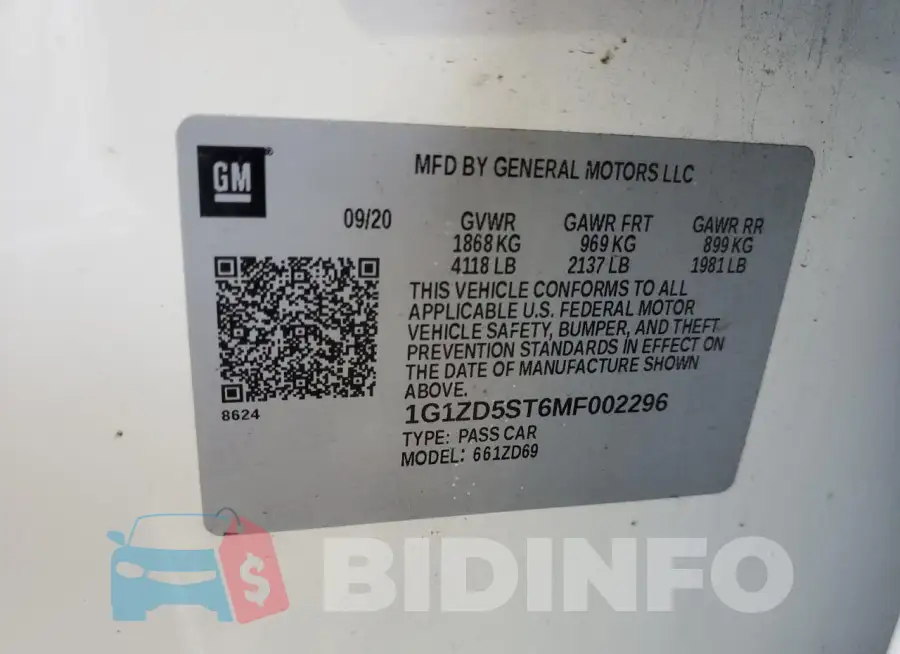 1G1ZD5ST6MF002296 Photo# 12