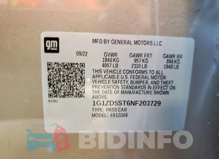 1G1ZD5ST6NF203729 Photo# 12