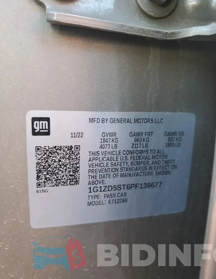 1G1ZD5ST6PF139677 Photo# 12