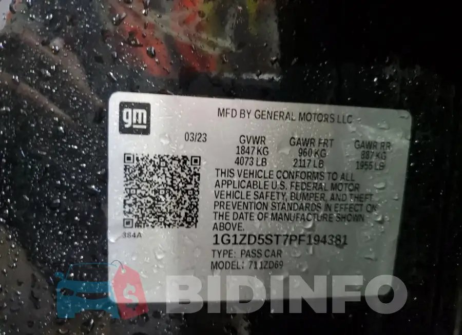 1G1ZD5ST7PF194381 Photo# 13