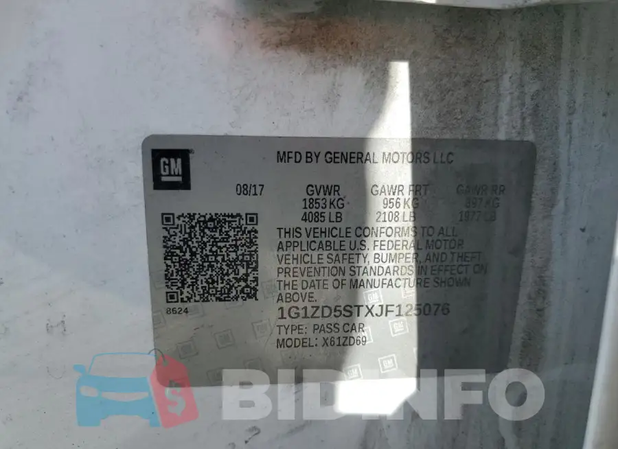 1G1ZD5STXJF125076 Photo# 13