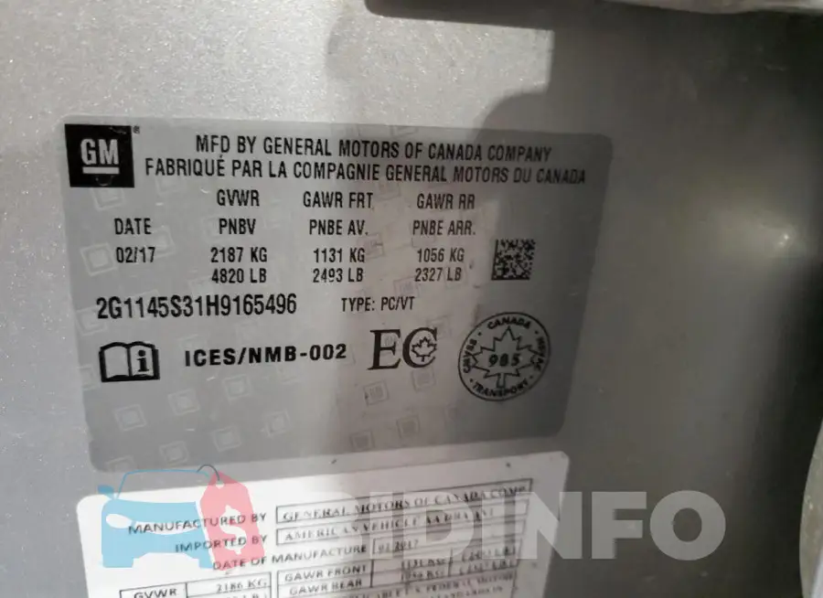 2G1145S31H9165496 Photo# 12