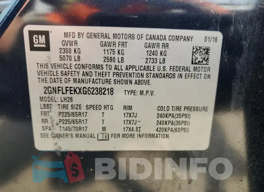 2GNFLFEKXG6238218 Photo# 13