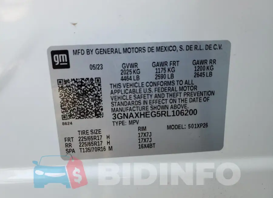 3GNAXHEG5RL106200 Photo# 13