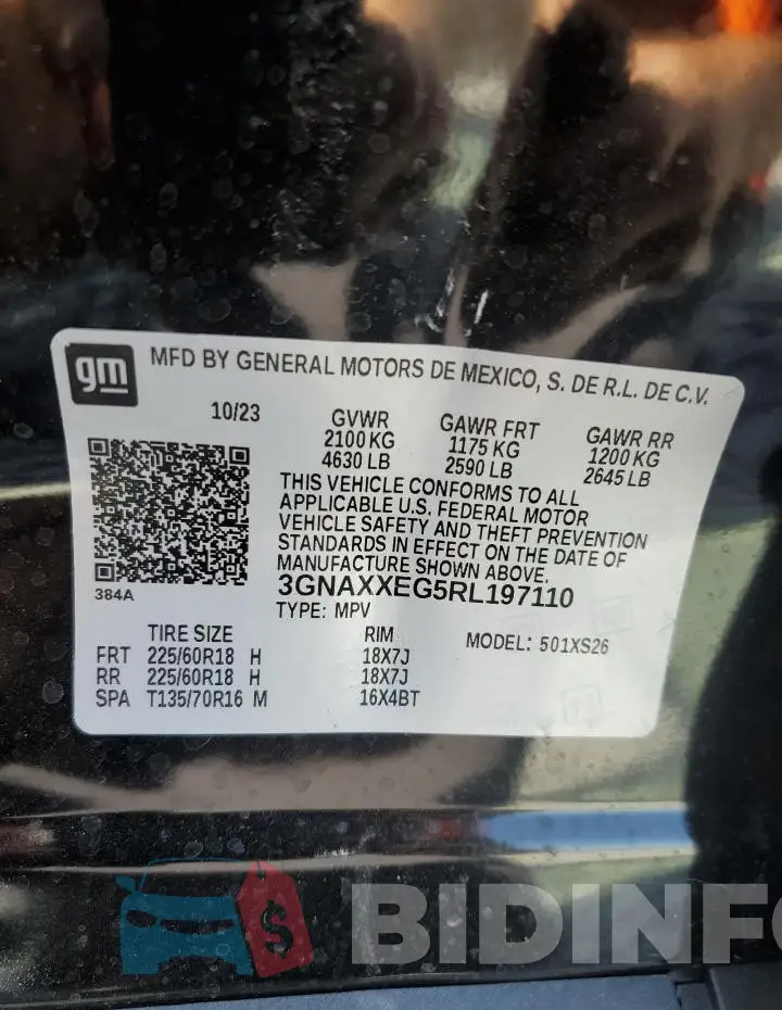 3GNAXXEG5RL197110 Photo# 13