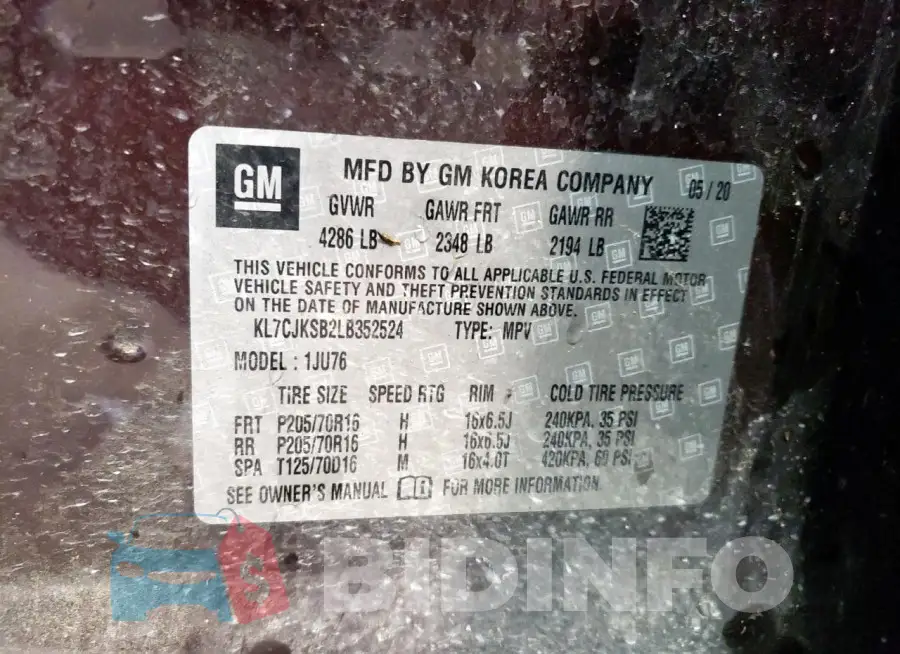 KL7CJKSB2LB352524 Photo# 13