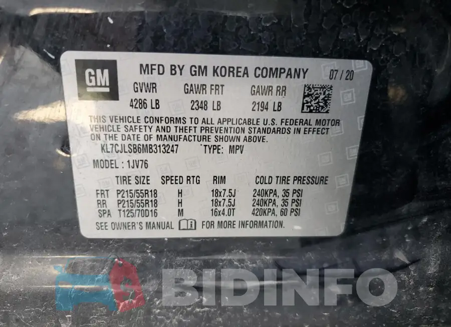 KL7CJLSB6MB313247 Photo# 13