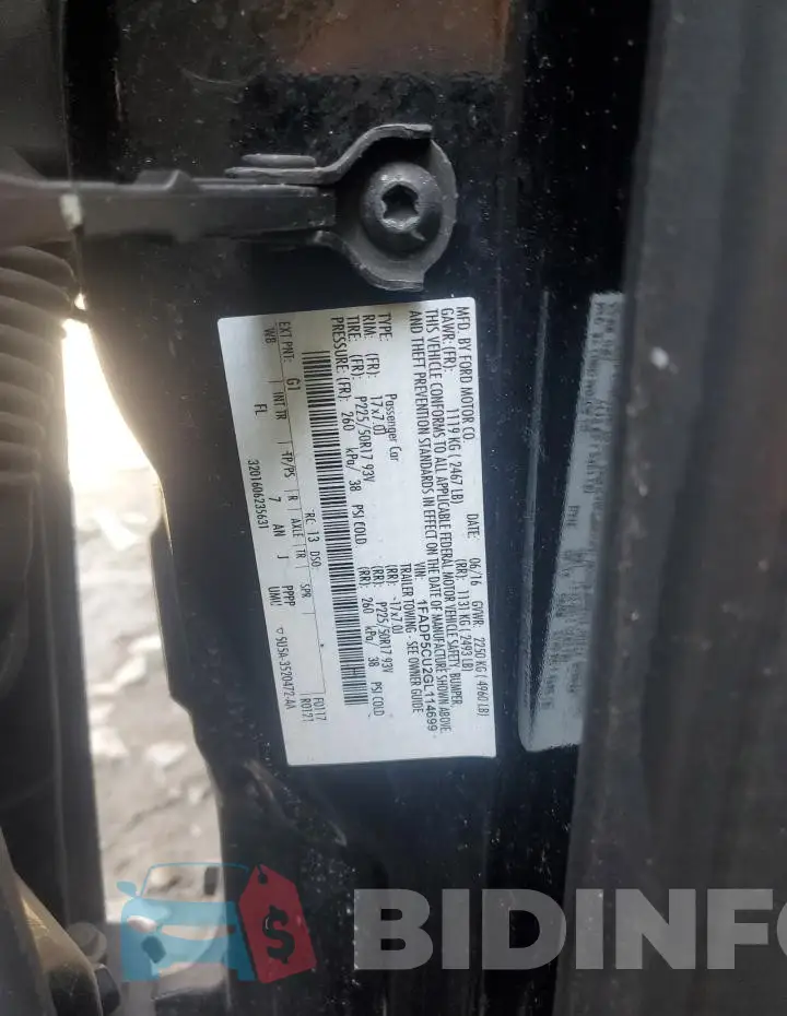 1FADP5CU2GL114699 Photo# 13