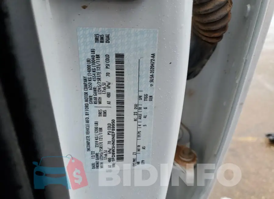 1FD8W3HN0NEF89950 Photo# 13