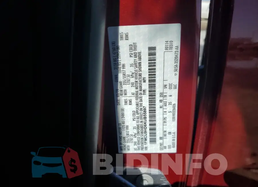 1FMCU9HD6KUB55897 Photo# 13