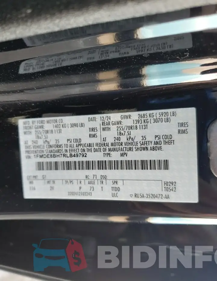 1FMDE8BH7RLB49792 Photo# 13