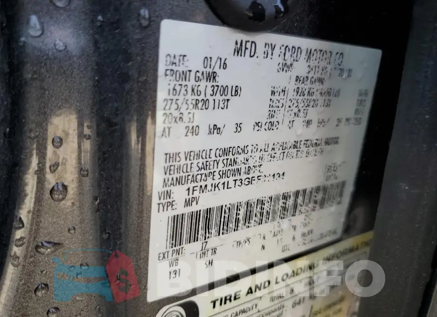 1FMJK1LT3GEF31194 Photo# 13