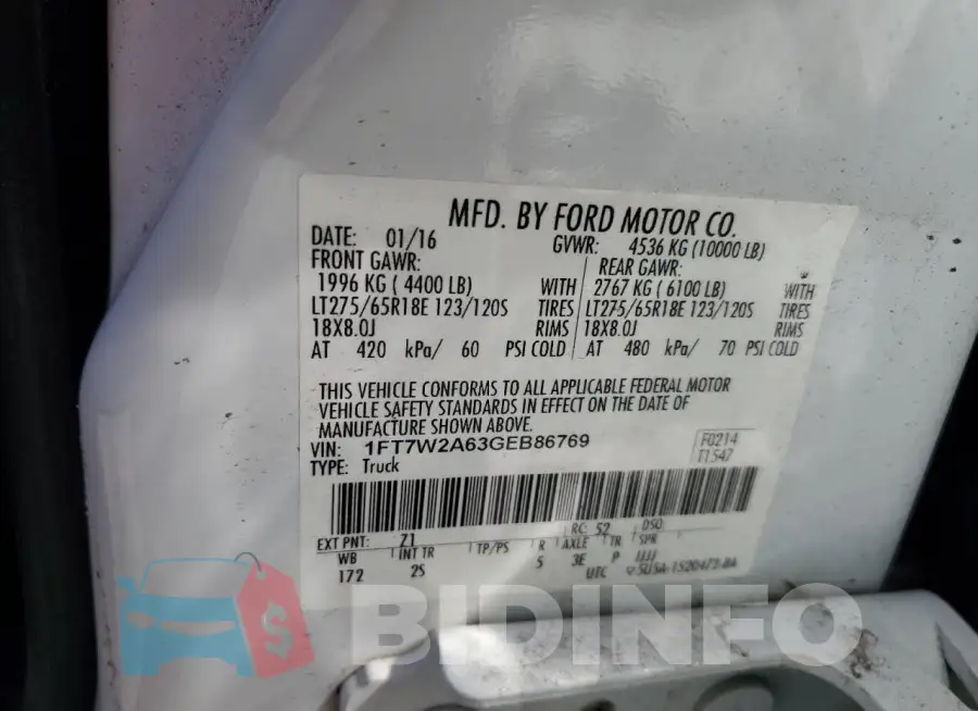 1FT7W2A63GEB86769 Photo# 12