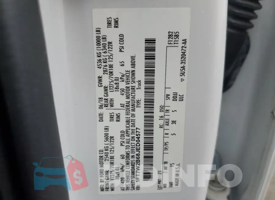 1FT7W2B68JED04577 Photo# 12
