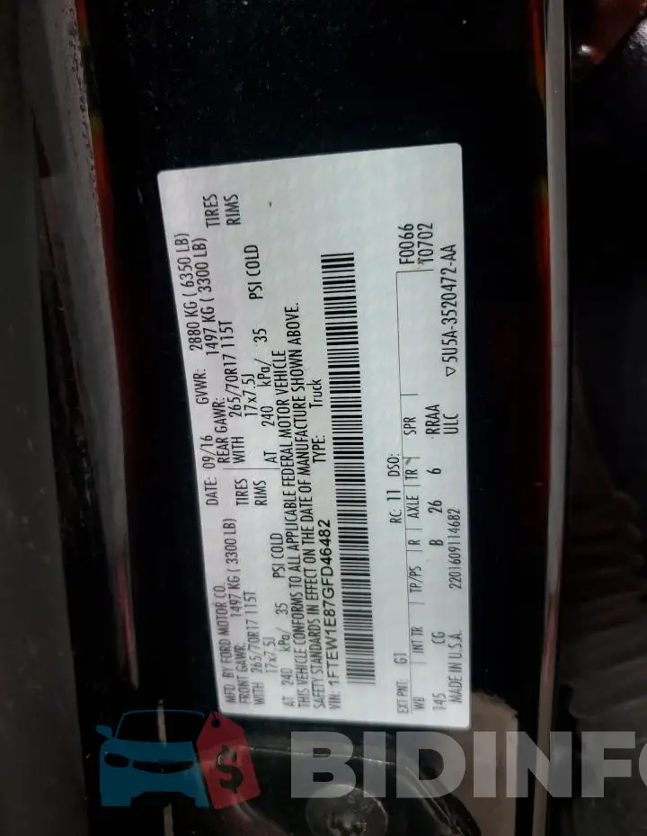 1FTEW1E87GFD46482 Photo# 12