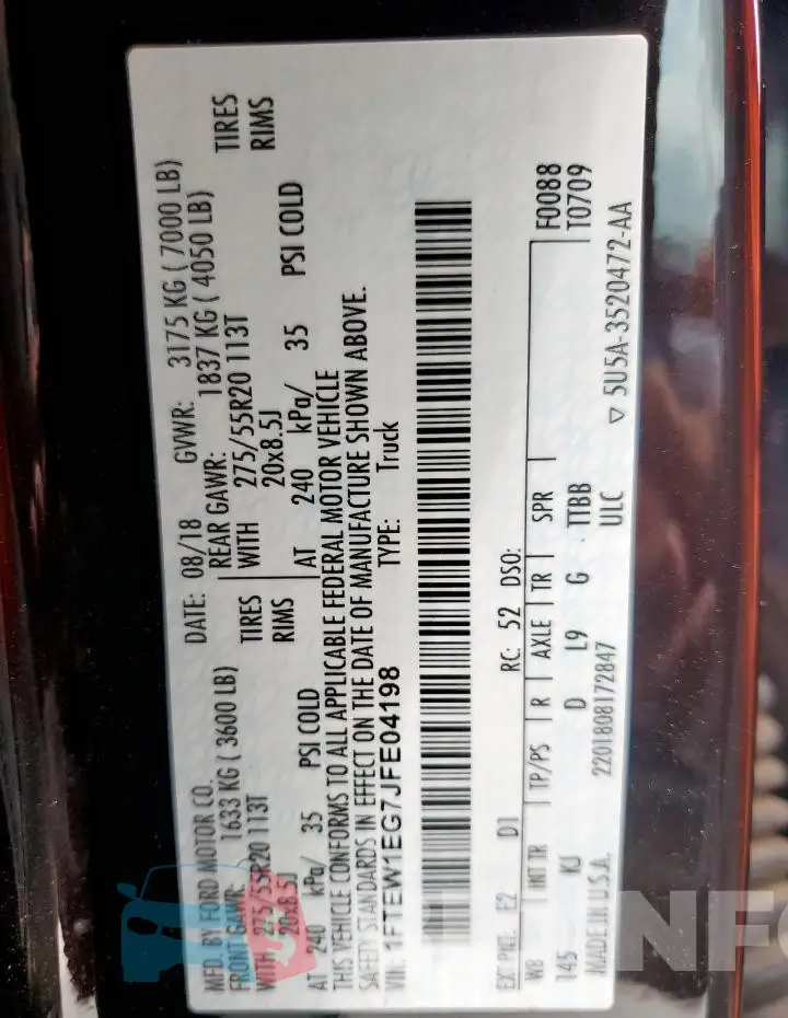 1FTEW1EG7JFE04198 Photo# 12